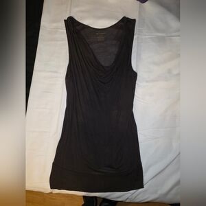 BCBGMaxAzria Chocolate Brown Draped Tank Top